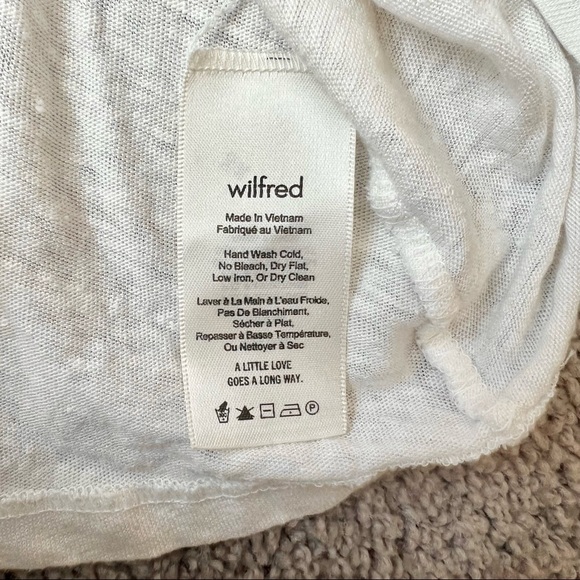 5/$35🍑 Like-New WILFRED 100% Linen Cream Sartre Top - Picture 10 of 11